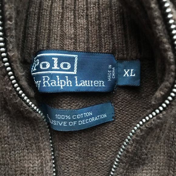 Polo brown 1/4 zip sweater - Picture 4 of 5